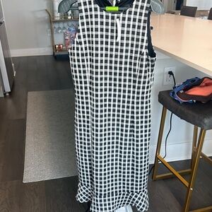 Ann Taylor Black and White Checkered Dress